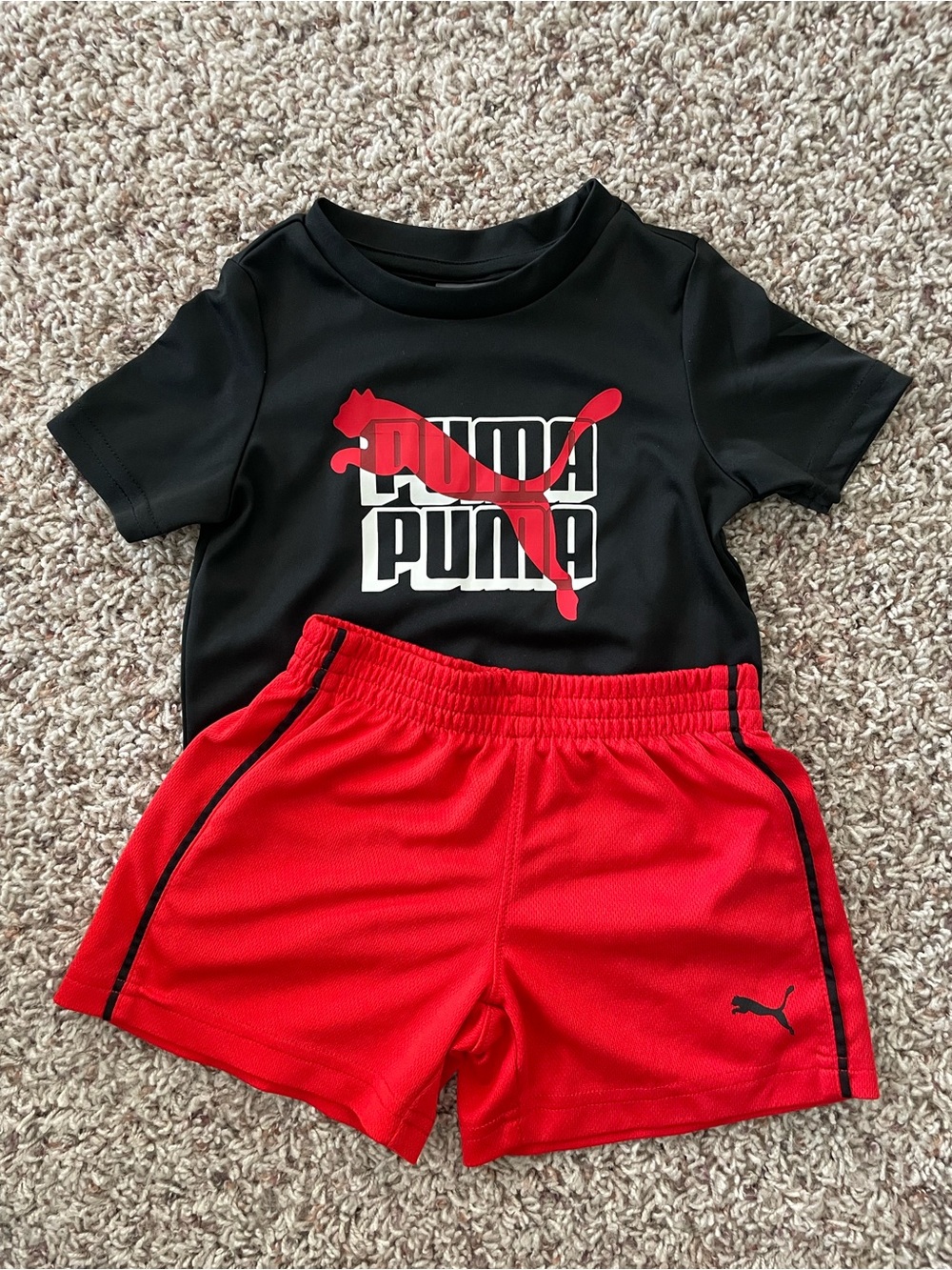 Puma 12M Black & Red Matching Sport Set